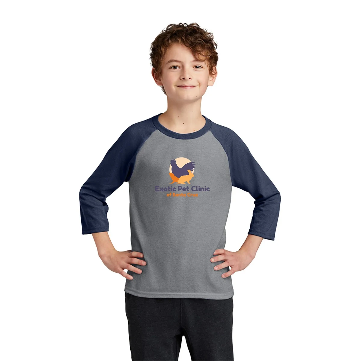 PORT & COMPANY(R) YOUTH CORE BLEND 3/4-SLEEVE RAGLAN TEE 1