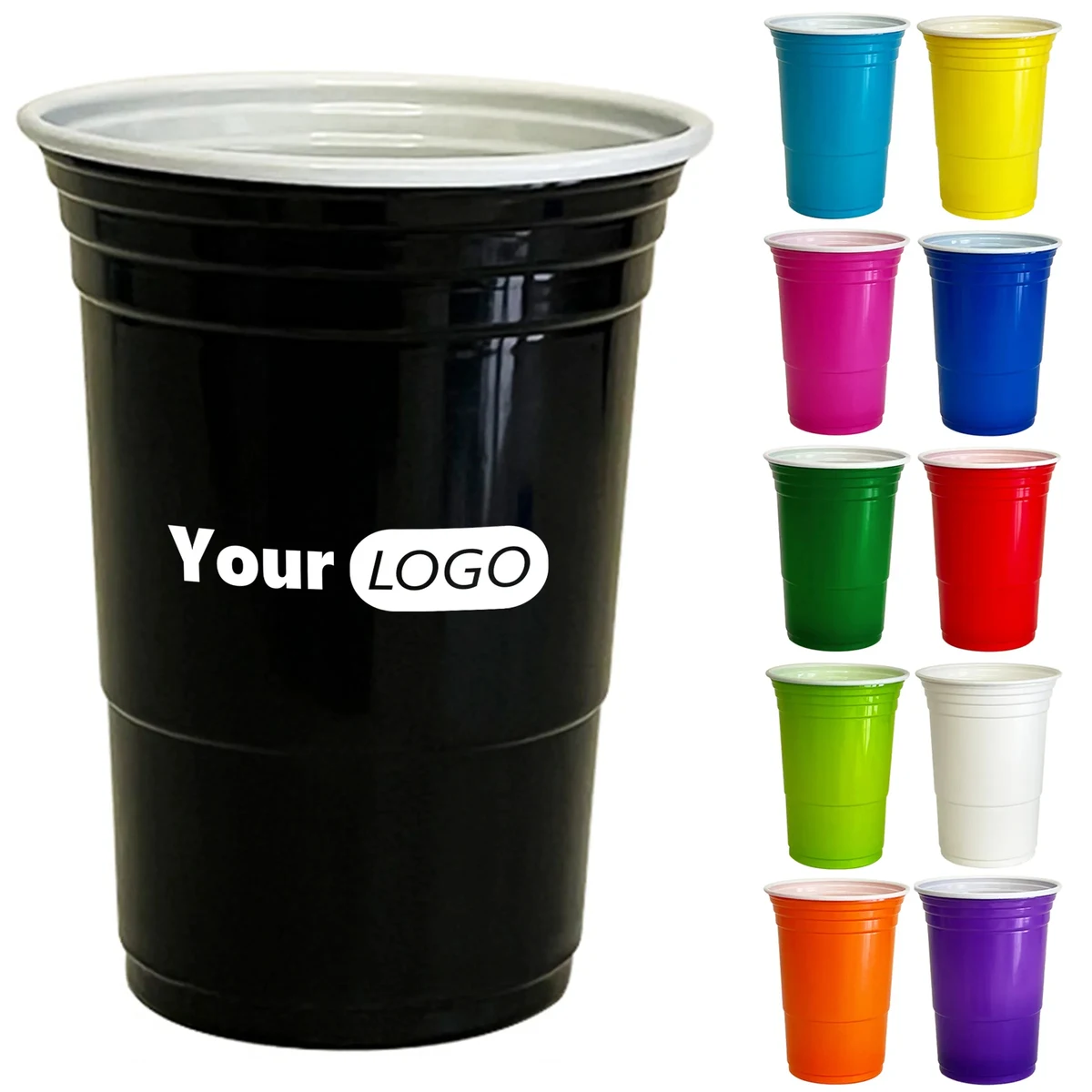 Polypropylene 10 Pack 16oz Colorful Plastic Cup 1
