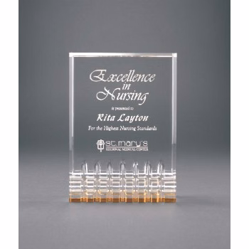 5" Gold Mirage Acrylic Award