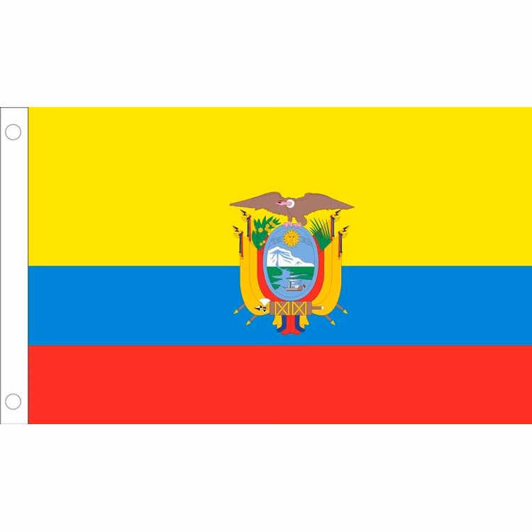 Ecuador Flag - 3' x 5' - Nylon without Seal
