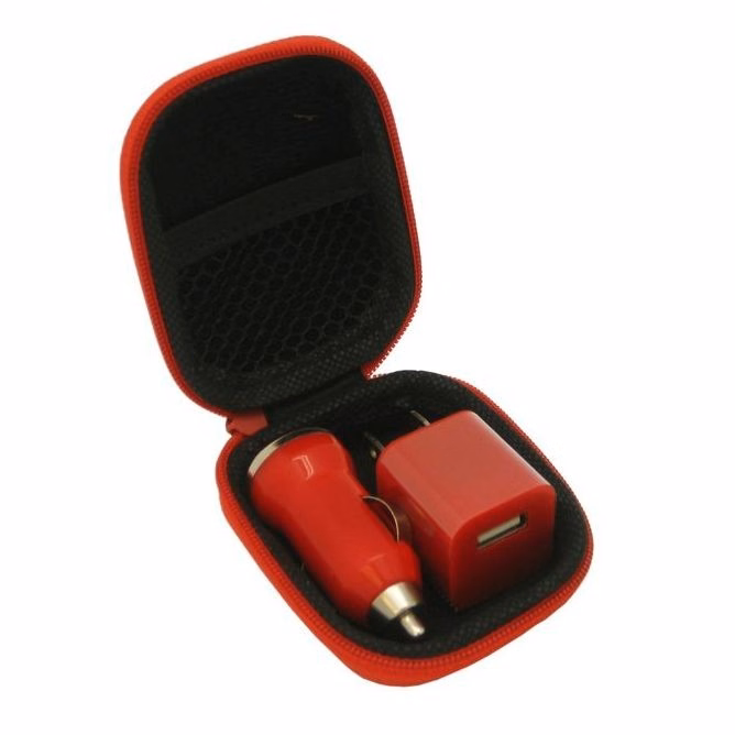 Wall & Car USB Charging Sets with a Matching Case