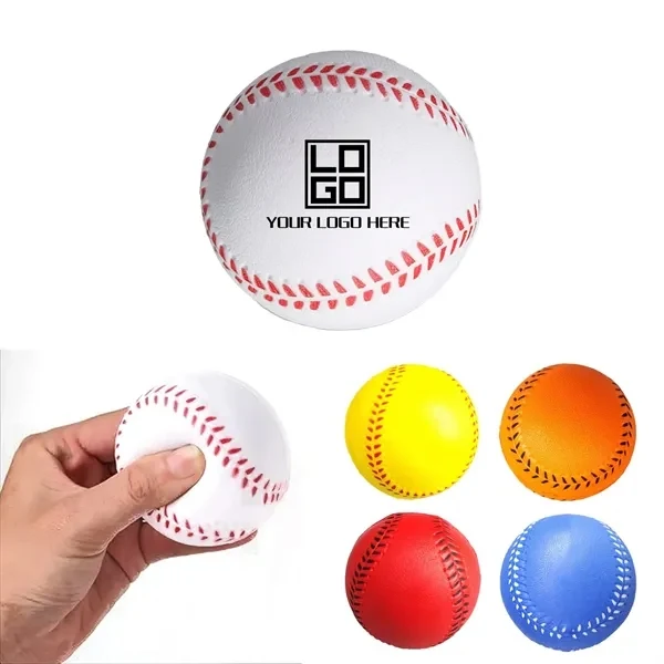 Custom 1.57" Durable BPA Free PU Baseball Stress Ball — Sports Wellness Gift 1