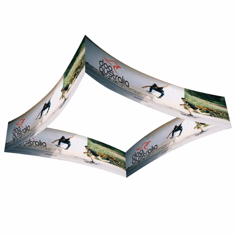 Hanging Banners (Curved Square) 60in H; 12ft D