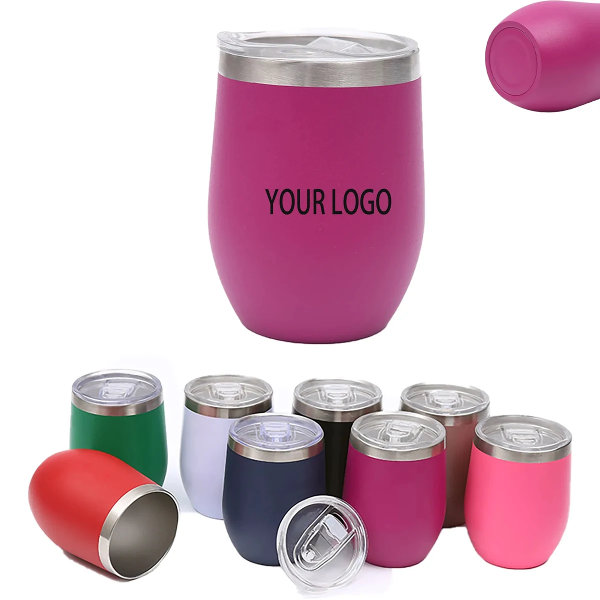 12oz Double Stainless Steel Eggshell Cup 1
