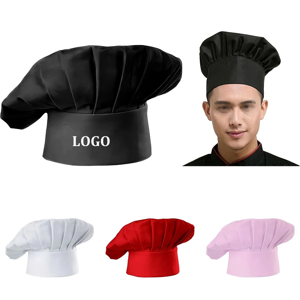 Adjustable Elastic Chef Hat 1