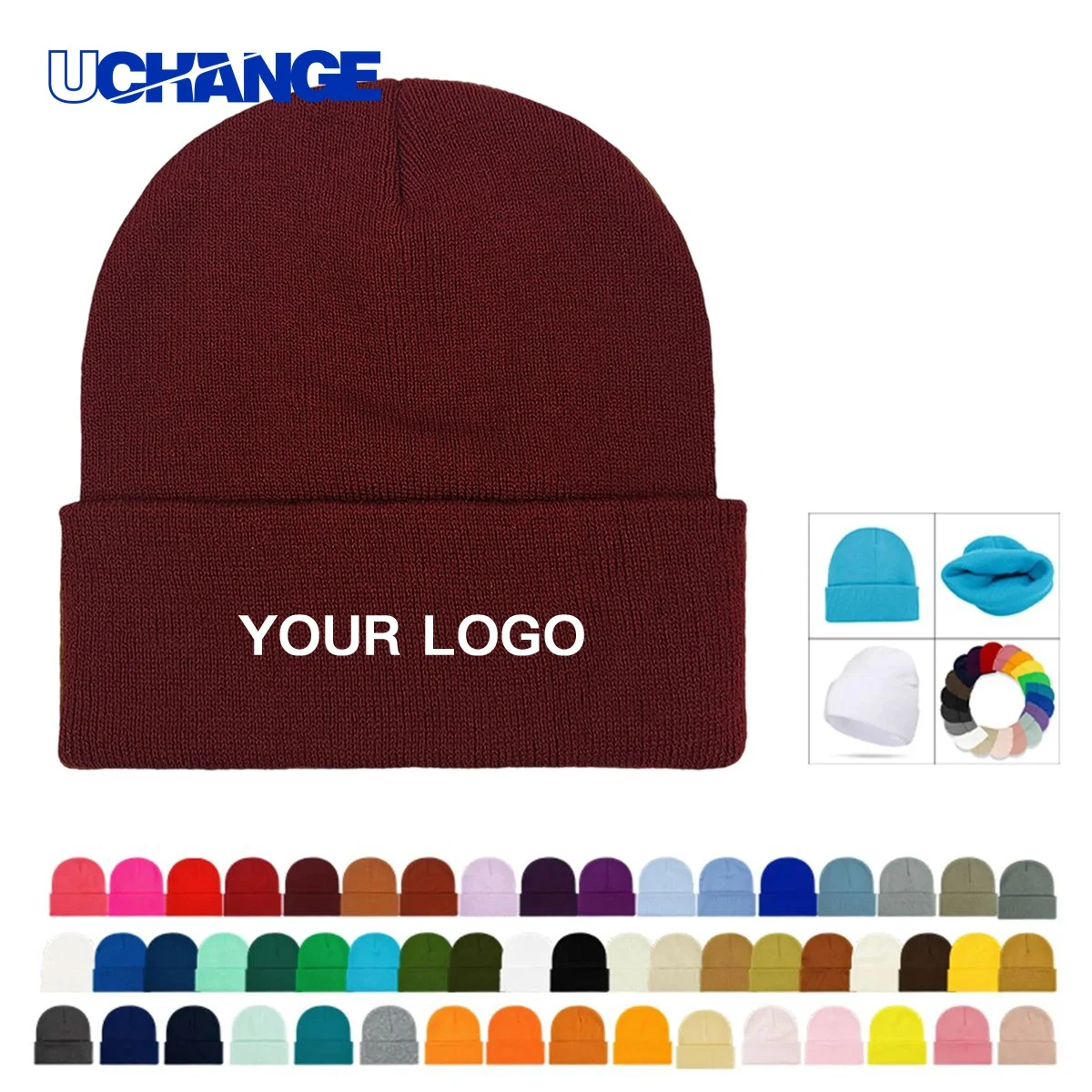 Soft Acrylic Knit Hat Headwear for Outdoor Sports 1