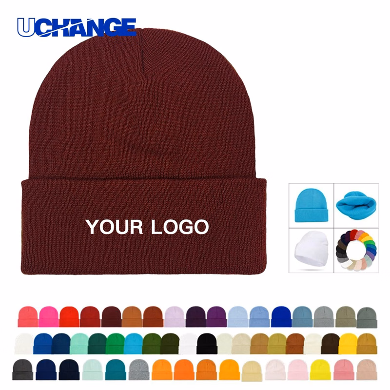 Soft Acrylic Knit Hat Headwear for Outdoor Sports