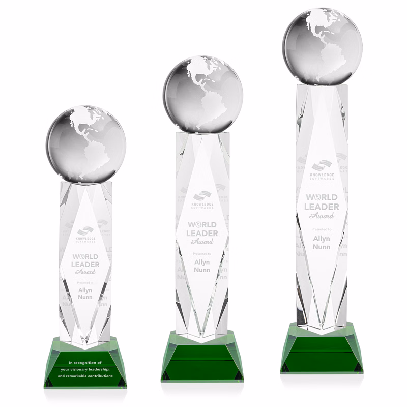 Globe Award on Toscana Base - Green
