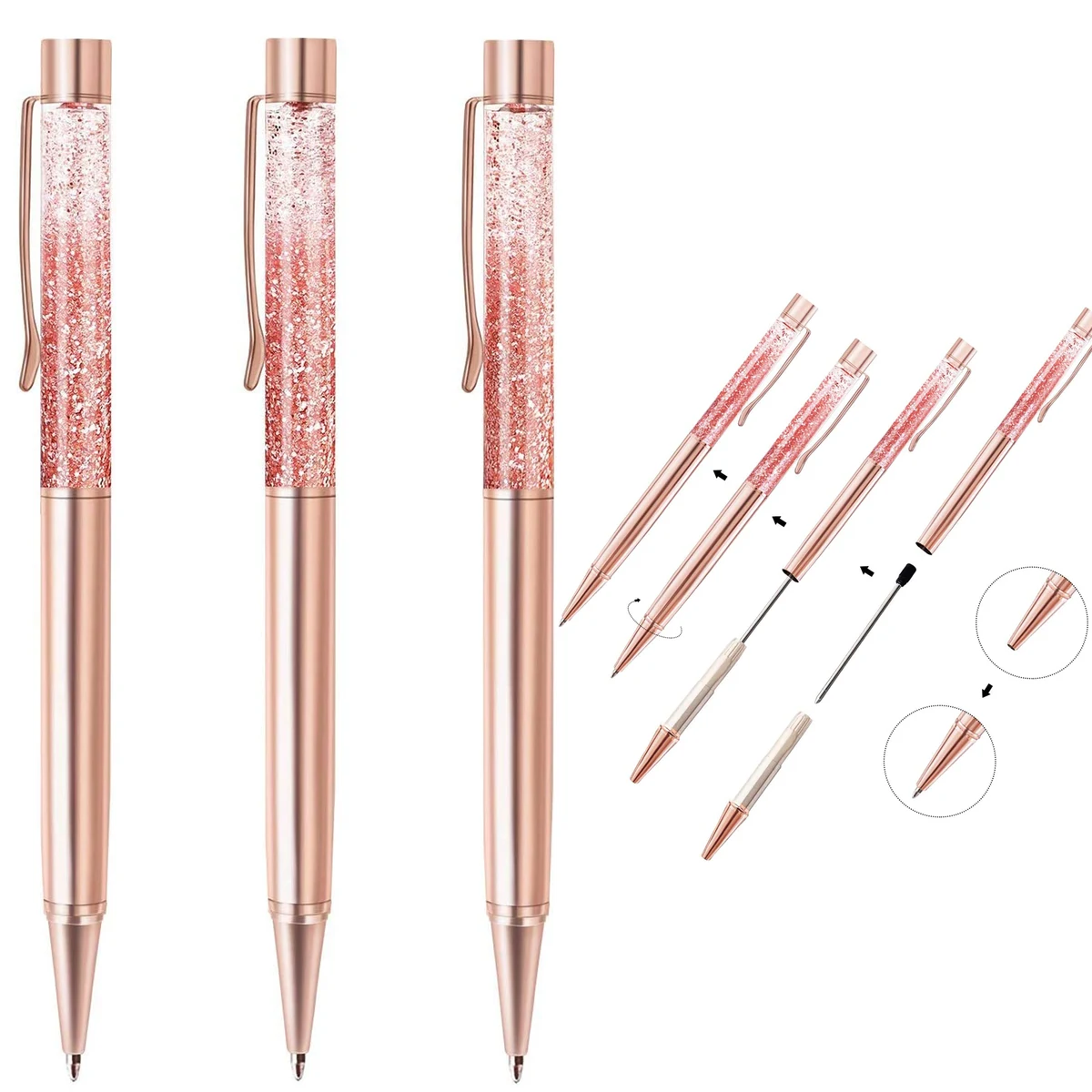 Metal Pen Bling Dynamic Liquid Sand Pen 1