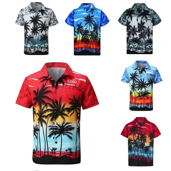 Short Sleeve Hawaiian Print Shirt - Vacation Ready 1