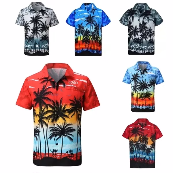Short Sleeve Hawaiian Print Shirt - Vacation Ready