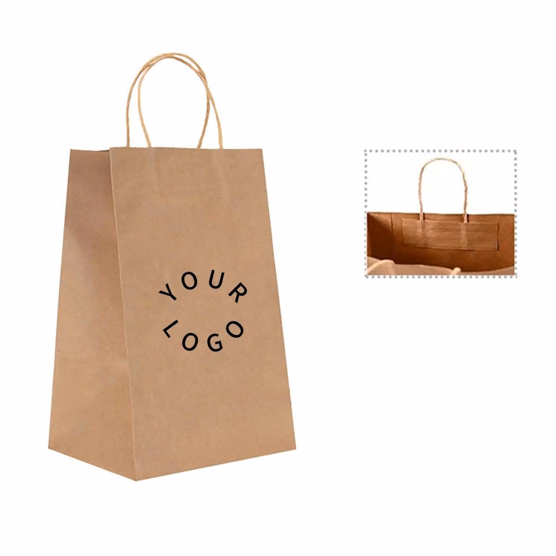 Durable Kraft Tote Bag for Retail and Food Use