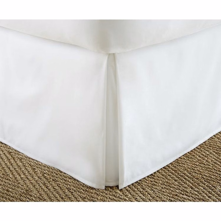 Premium Bed Skirts - White Cali King Pleated