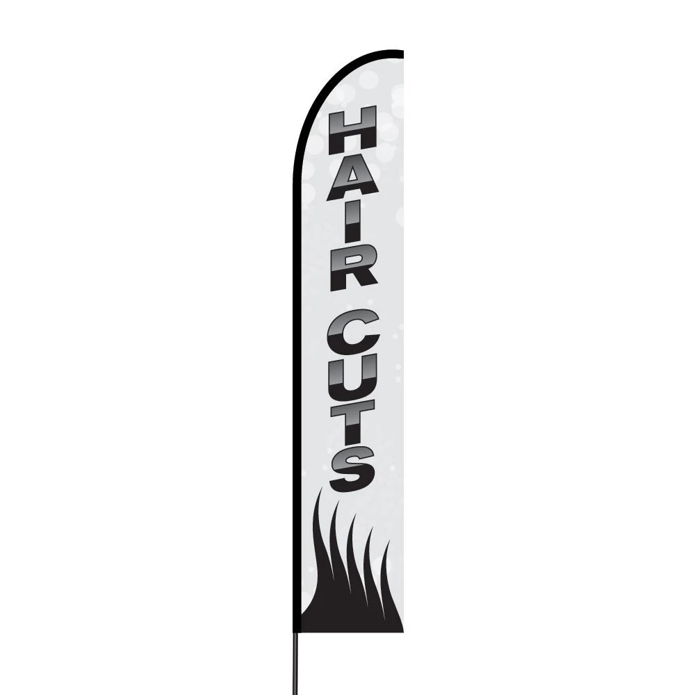 Hair Cuts Flag Kit Hardware 15' Feet Feather Flag Sign Outdoor Banner 1