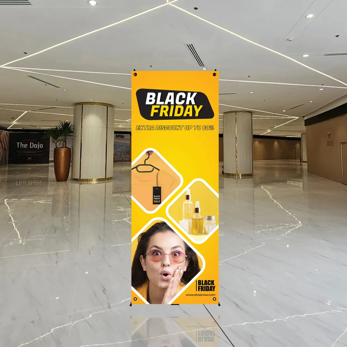 23" x 63" X-Shaped Banner Stand 1