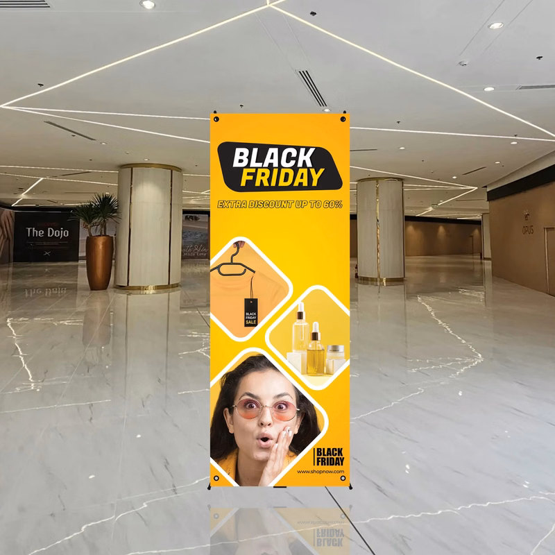 23" x 63" X-Shaped Banner Stand