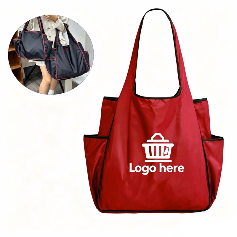 Lightweight Polyester Shoulder Tote Bag