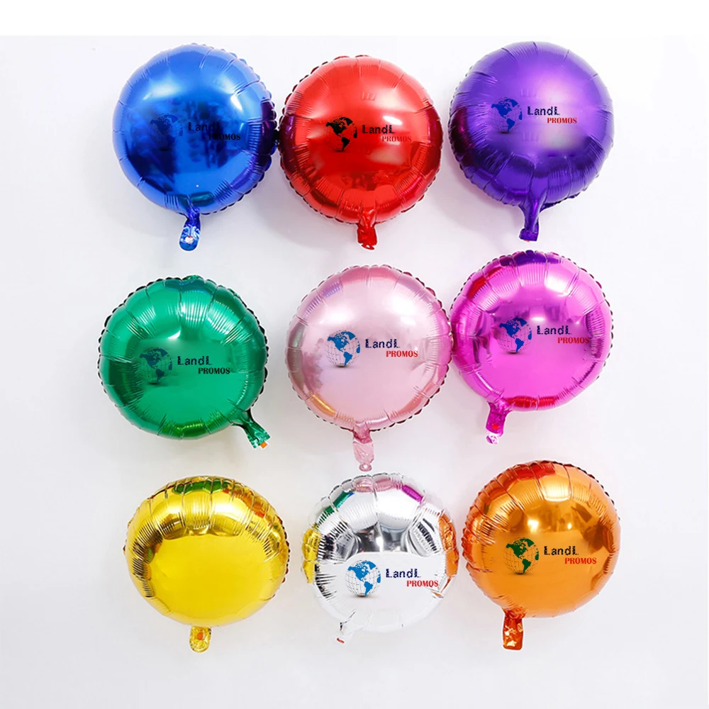 Round Shape Foil Mylar Helium Balloon 18" 1