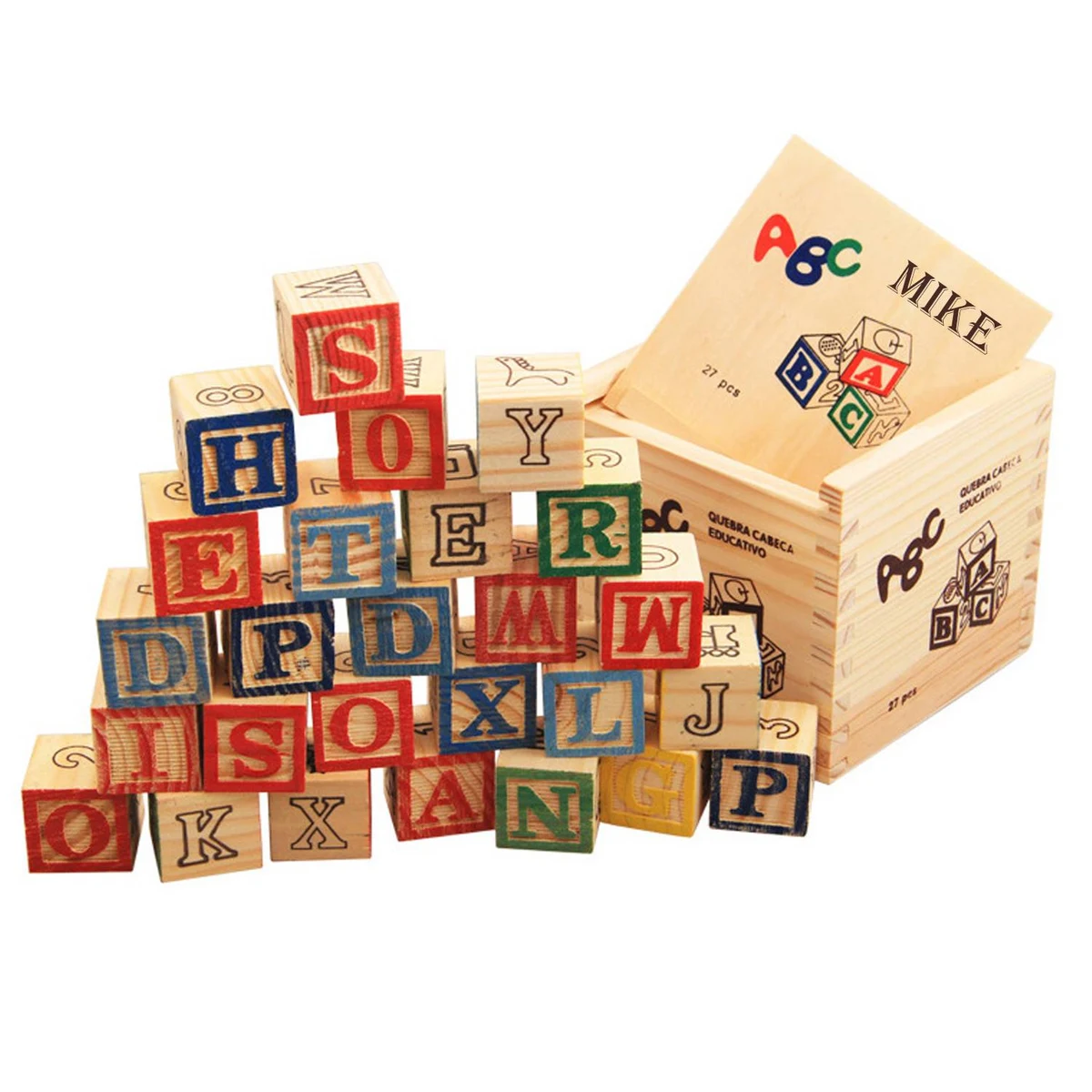 27 pcs Three-dimensional blocks with box for children 1