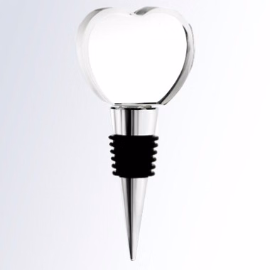 Optical Crystal Wine Stopper - Heart