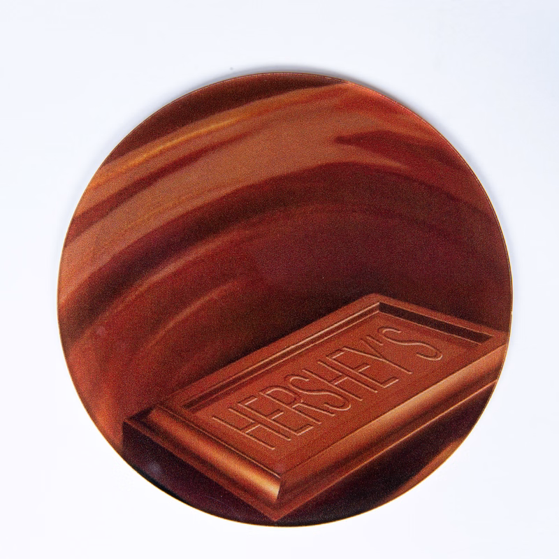 USA Made Round Acrylic Coasters w/Cork Back (3.5")