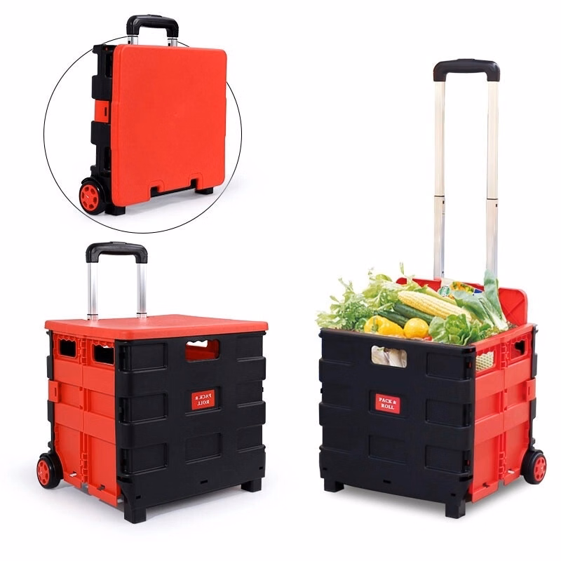 Plastic Folding Shopping Carts 65L