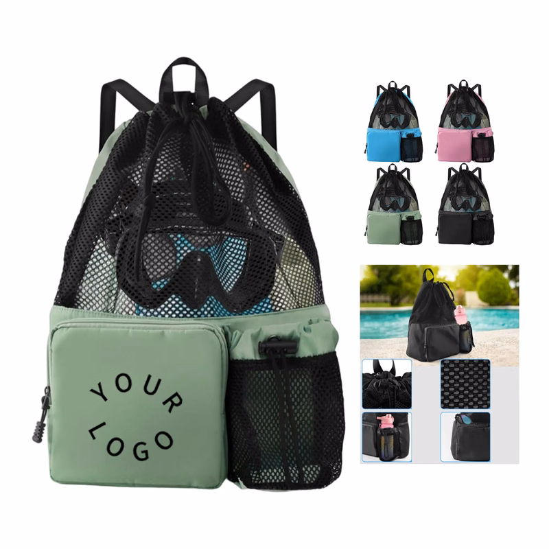 Drawstring Backpack with Wide Shoulder Straps