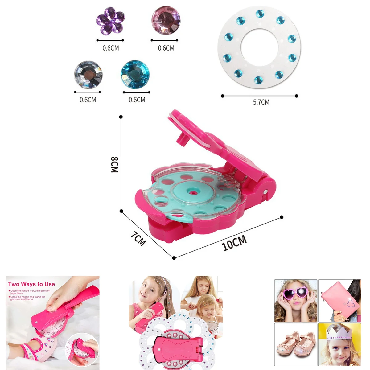 Shining Bling Diamond Hair Sparkle Stapler Set 1