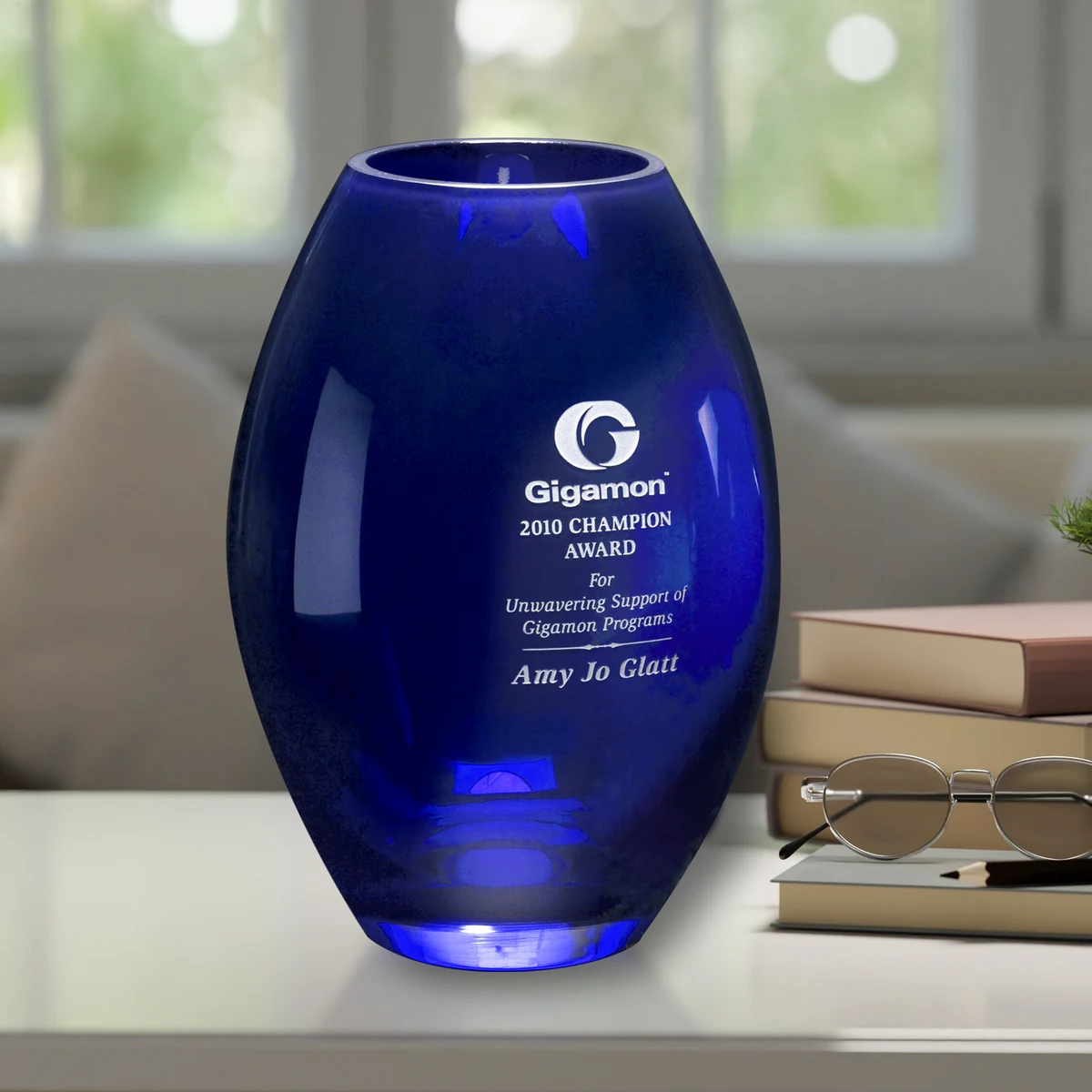 Cobalt Barrel Vase 1