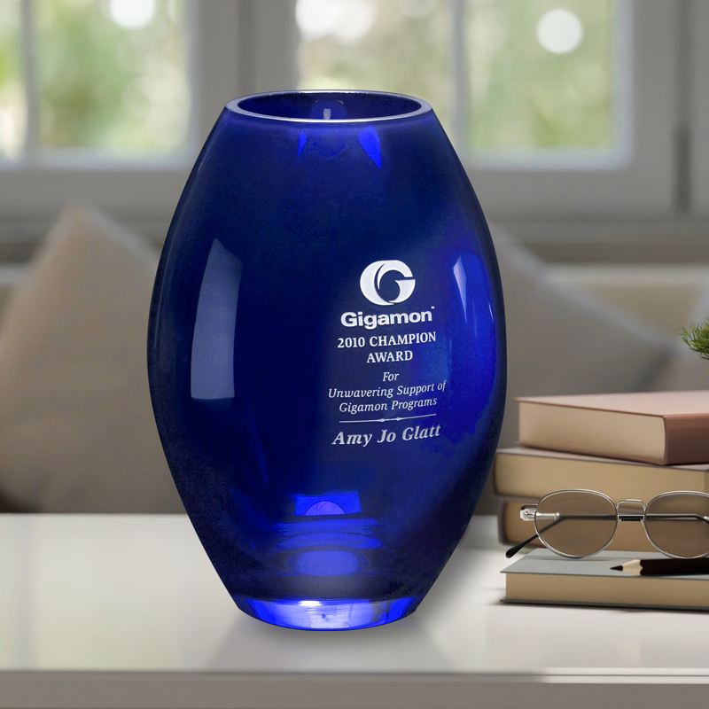 Cobalt Barrel Vase