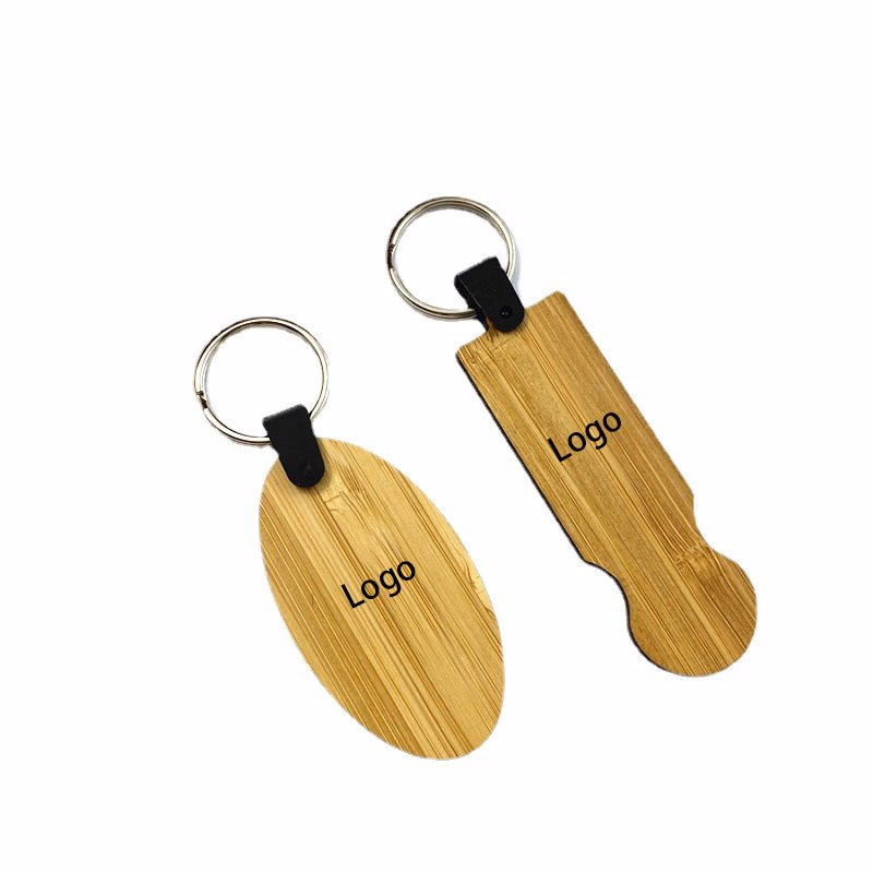 Custom Shape Bamboo Key Pendant