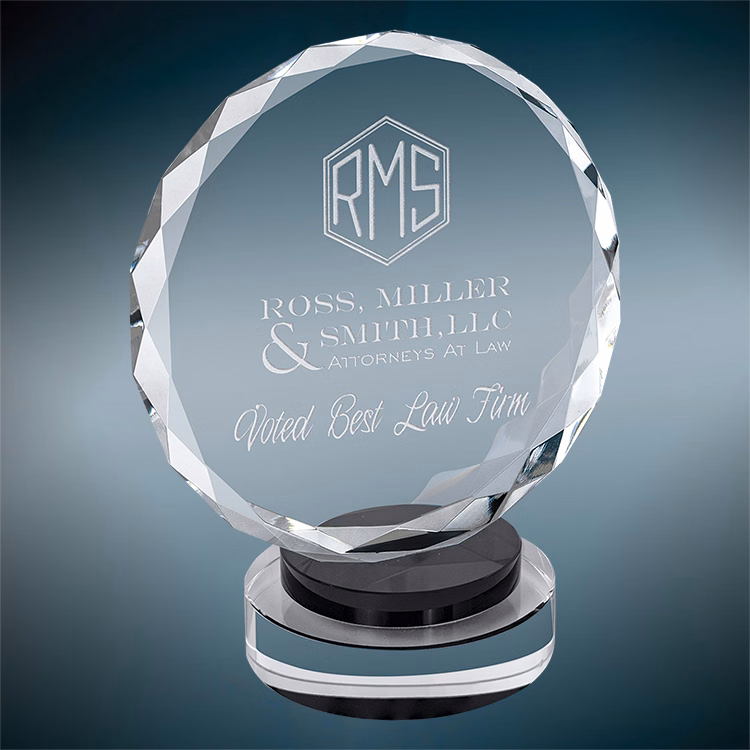 Rombus Crystal Award-Black