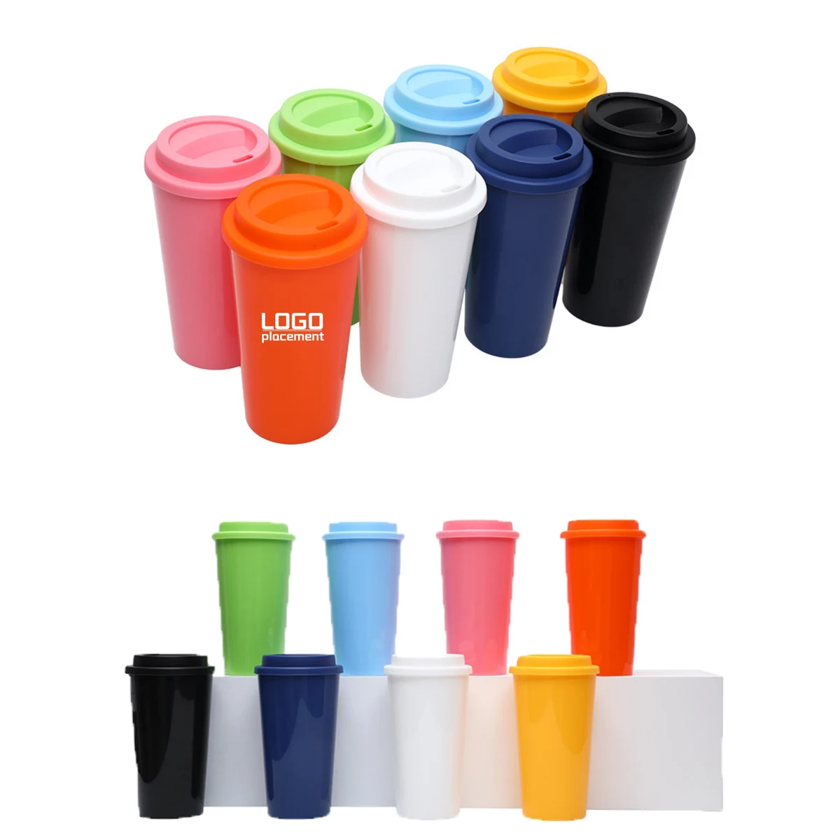 Customized double-layer plastic coffee cup 1
