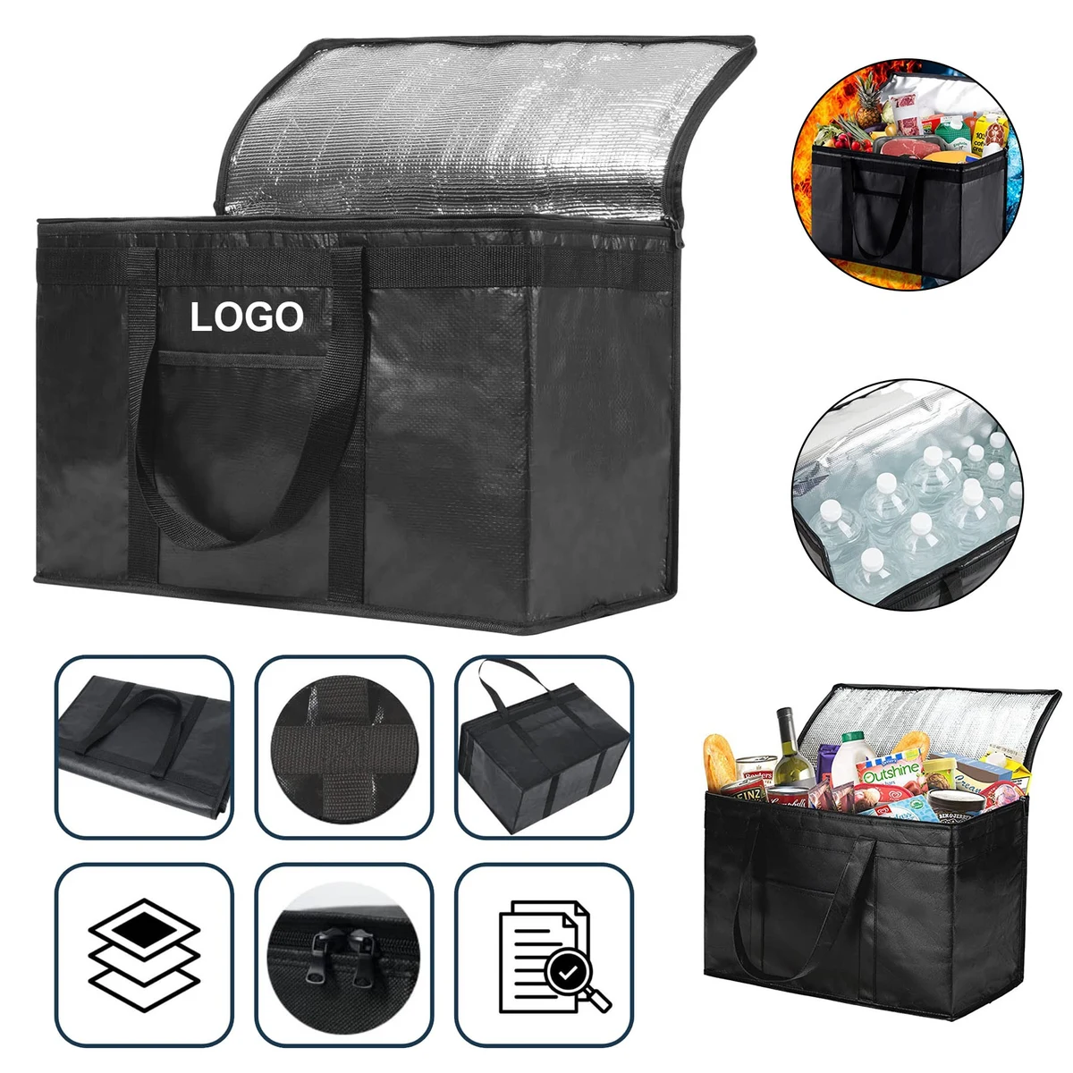 Commercial Insulated Bag for Groceries or Food Delivery 1