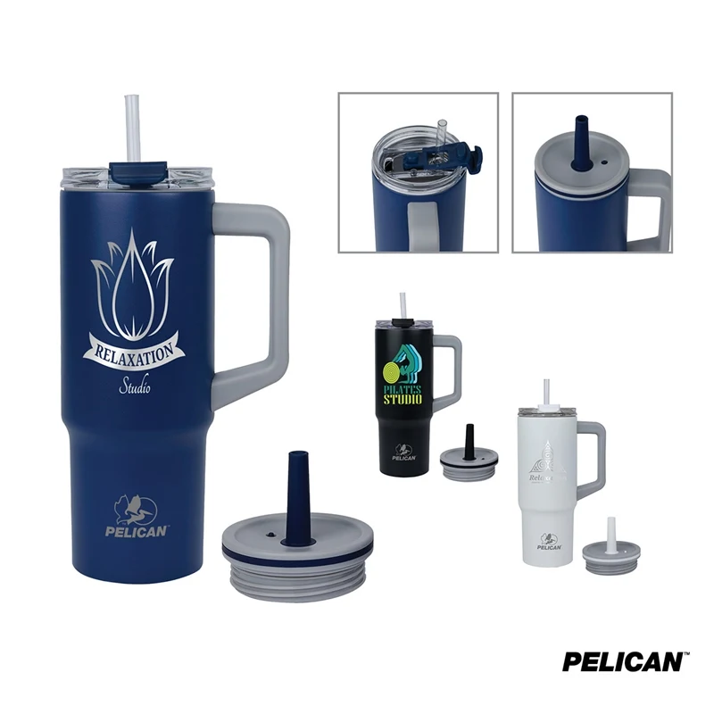 Pelican Dayventure™ 24 oz. Recycled Double Wall Stainless Steel Double Lid Travel Tumbler 1