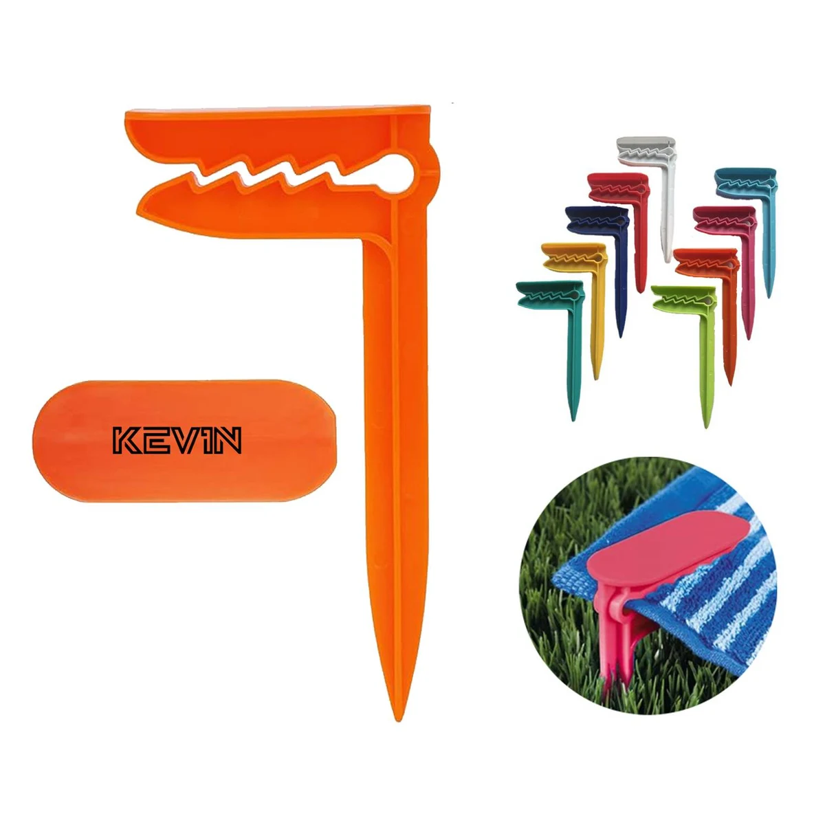 Beach Towel,Picnic Mat Anchor Clips Stakes 1