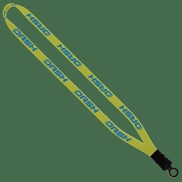 1/2" Dye-Sublimated Stretchy Elastic Lanyard with Plastic Snap-Buckle Release