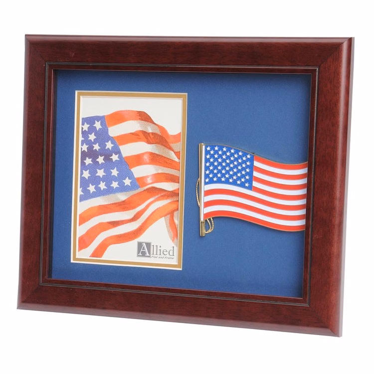American Flag Medallion 4-Inch by 6-Inch Portrait Picture Frame