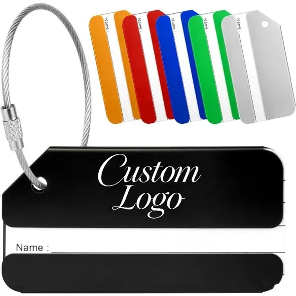Custom Lightweight Aluminum Luggage Tags Identifier Loop — Travel Safety Essential 1