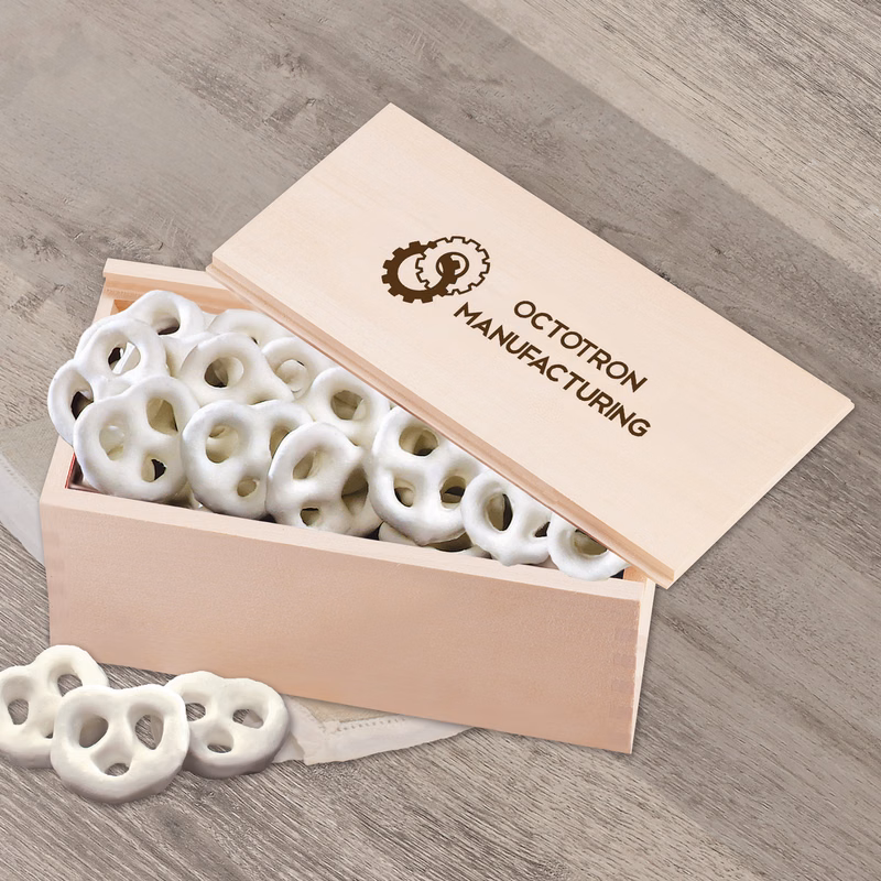 Frosted Pretzels in Wooden Collector's Box