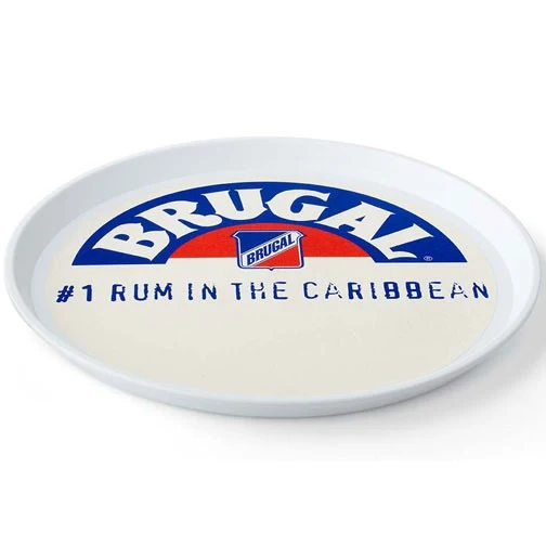 14" Round Styrene Serving Tray w/Decal 1