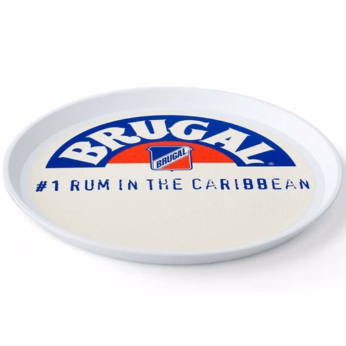 14" Round Styrene Serving Tray w/Decal