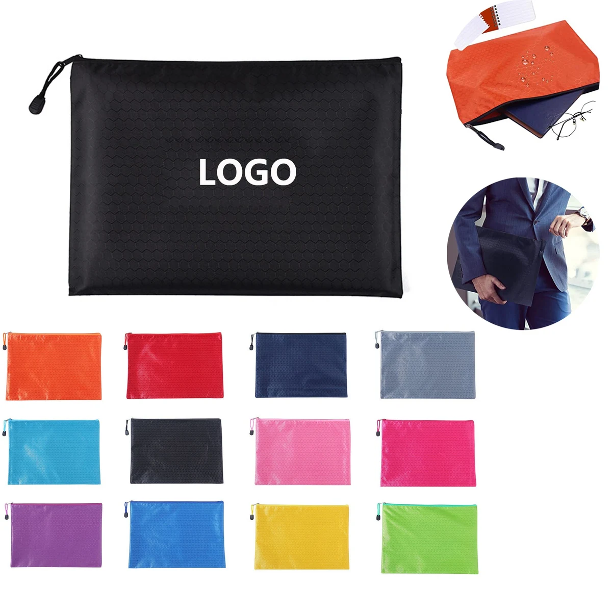 A4 Waterproof Document Bag With Zipper 1