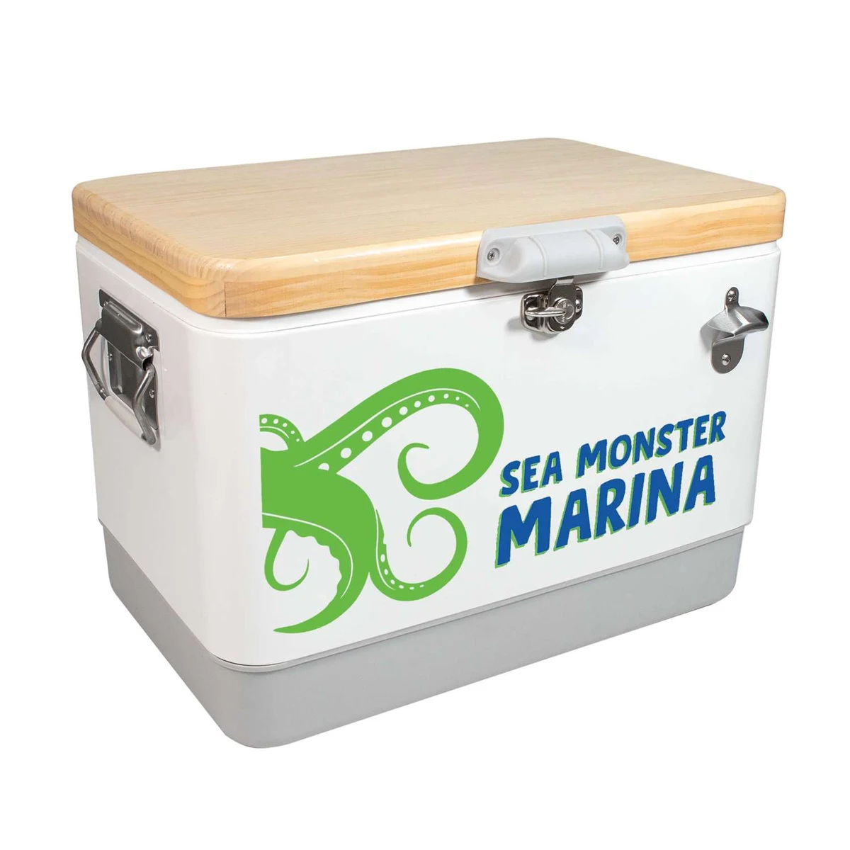 Sasquatch 54QT Wood Top Cooler, Front Decal 1