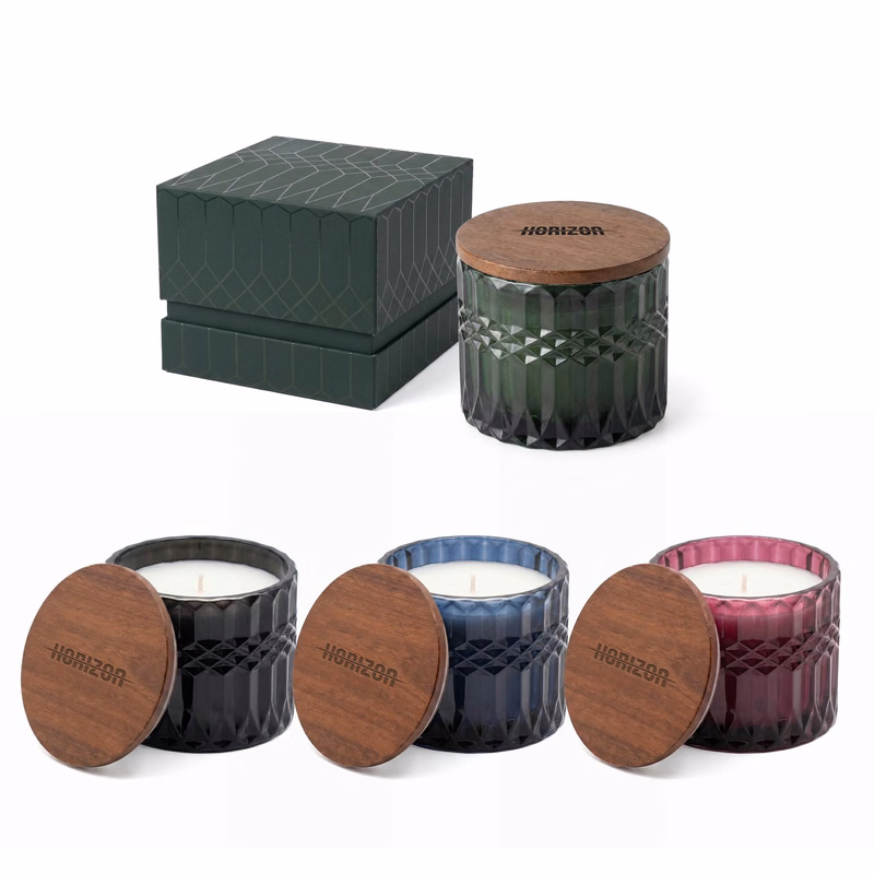 Horizon 296 Ml / 10 Oz Glass Candle With Acacia Wood Lid