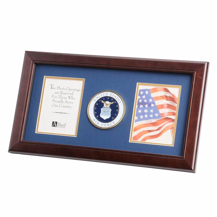 U.S. Air Force Medallion 4-Inch by 6-Inch Double Picture Frame