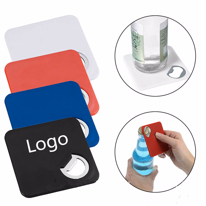 Square Bottle Opener Coaster