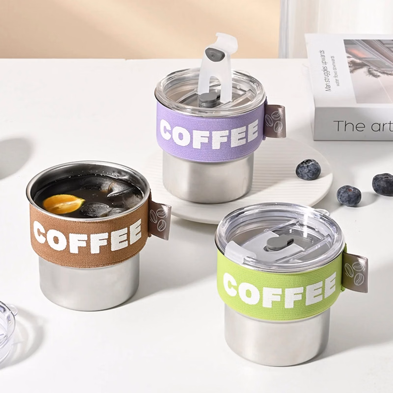 14 Oz. Stainless Steel Insulated Coffee Cup with Lid