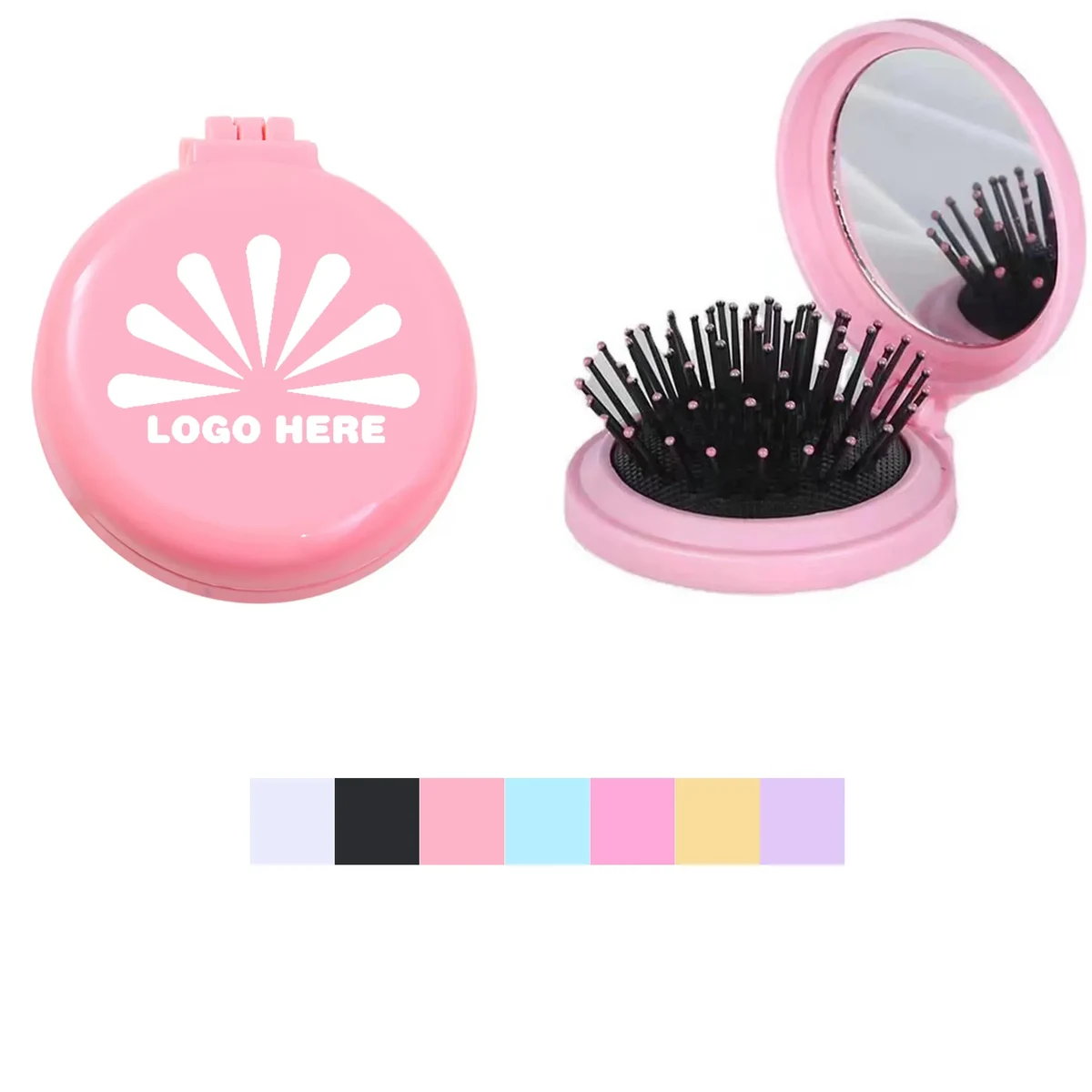Air Cushion Massage Comb With Mirror, Customizable Logo 1