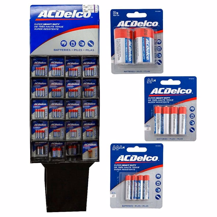 Heavy Duty Battery Display - 160 Packs Assorted